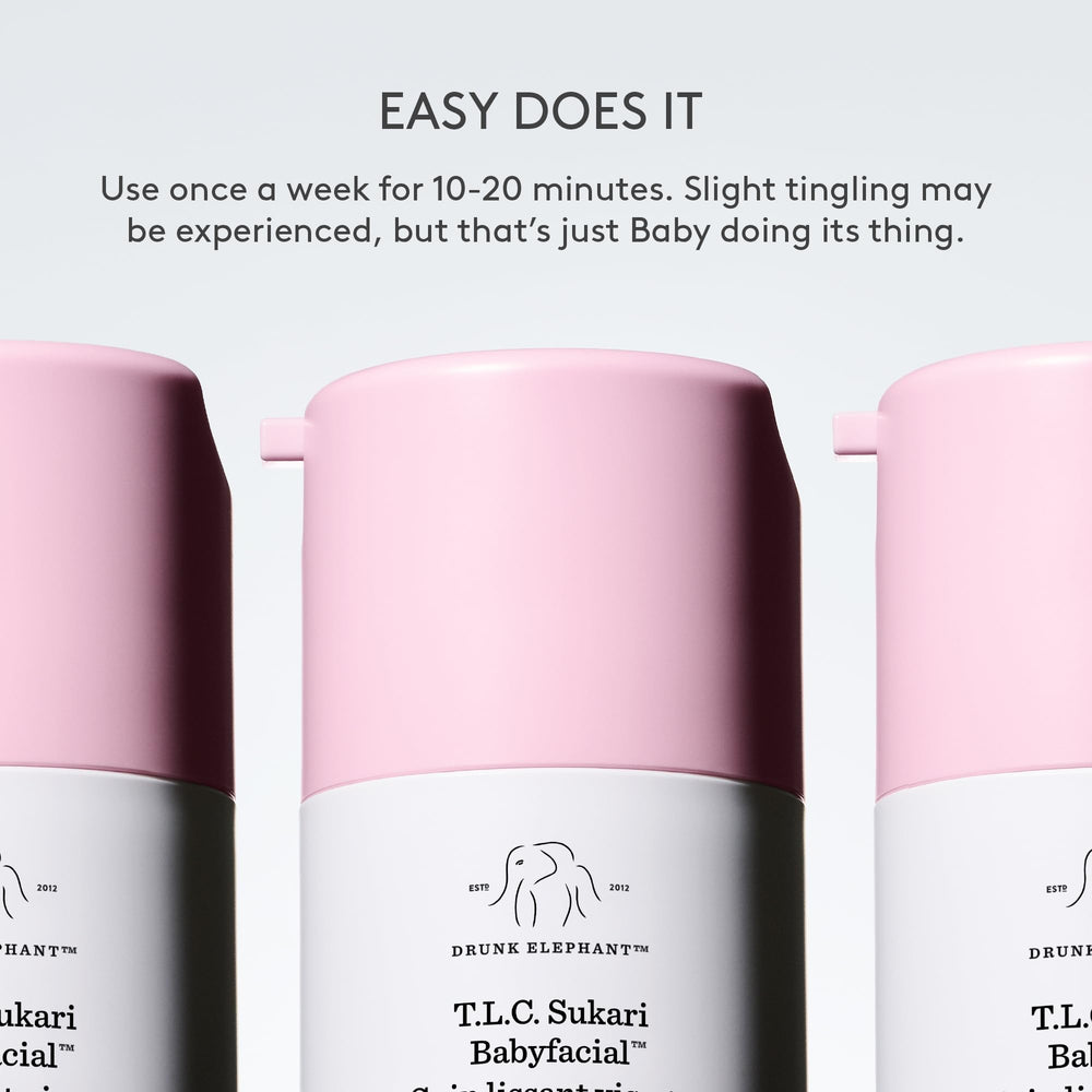 Drunk Elephant ingredients label close-up emphasizing acid concentrations and safety
