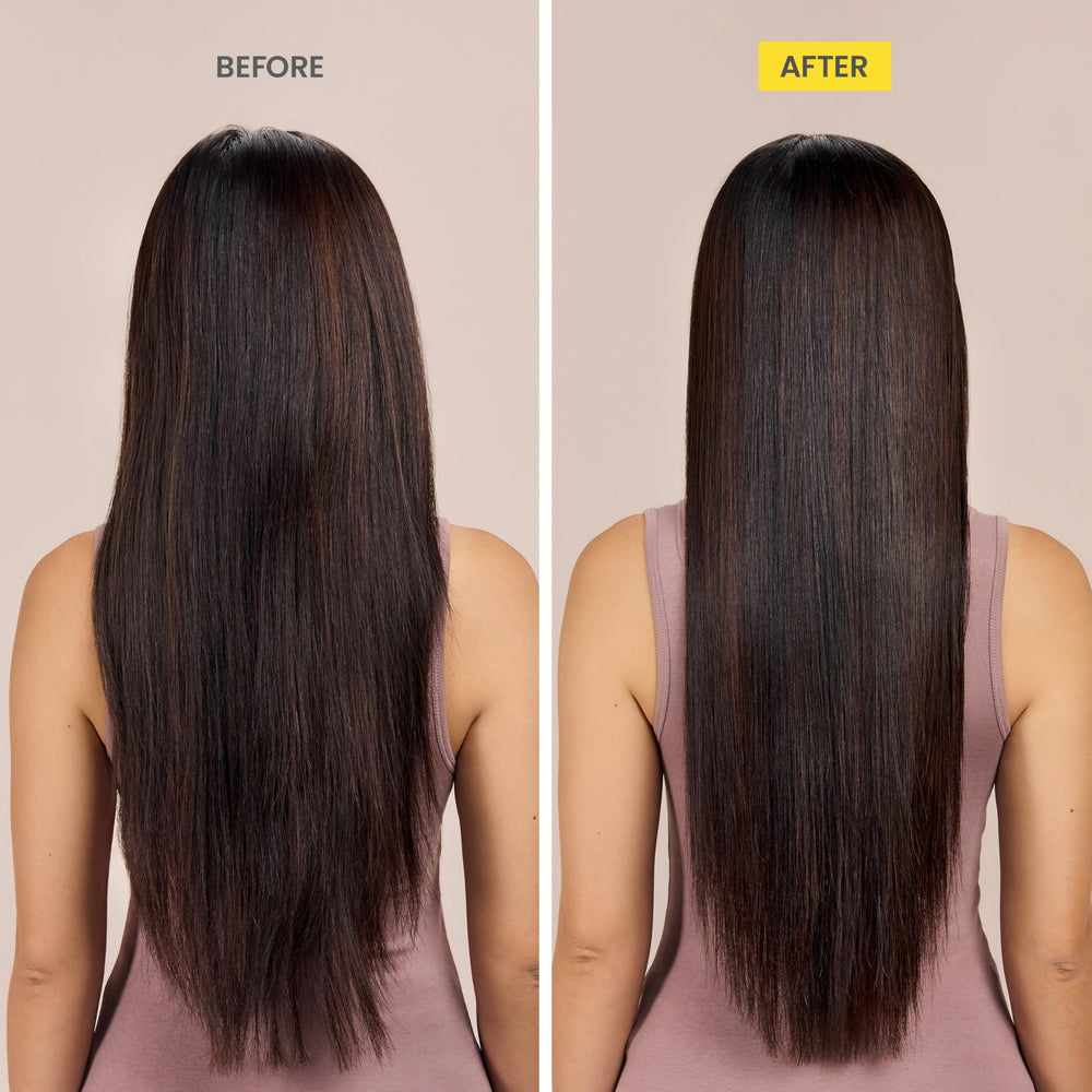 Drybar travel bottle back label with ingredients and usage clarity benefit