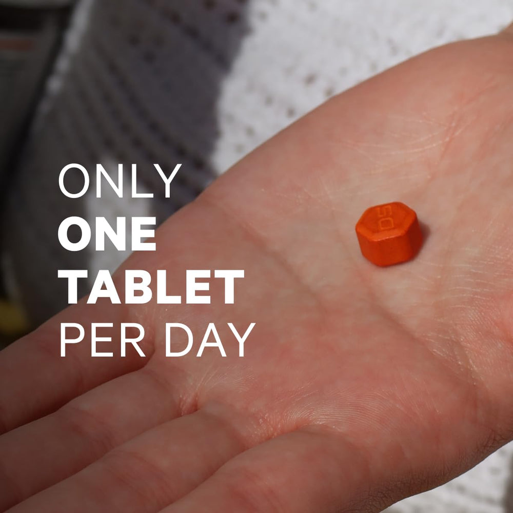 DS Laboratories open bottle with visible tablets for easy access