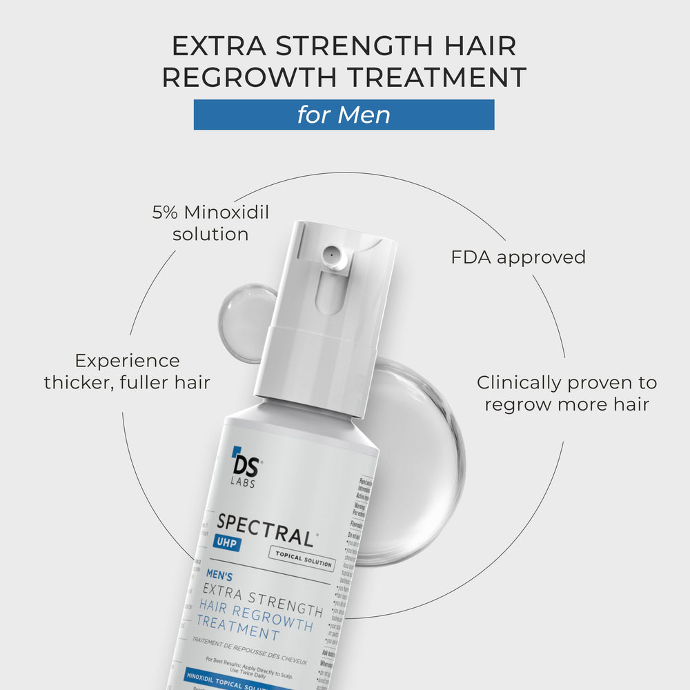 DS Laboratories applying spray to crown demonstrating targeted coverage
