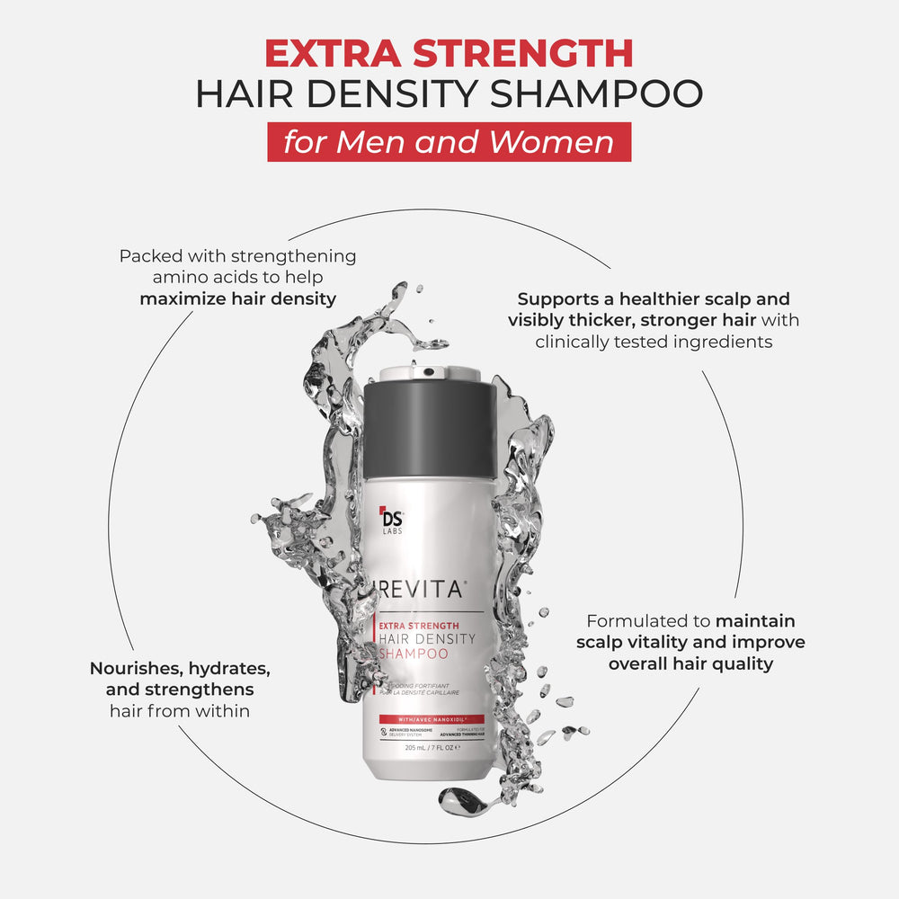 DS Laboratories Revita lather on palm demonstrating gentle cleansing benefit
