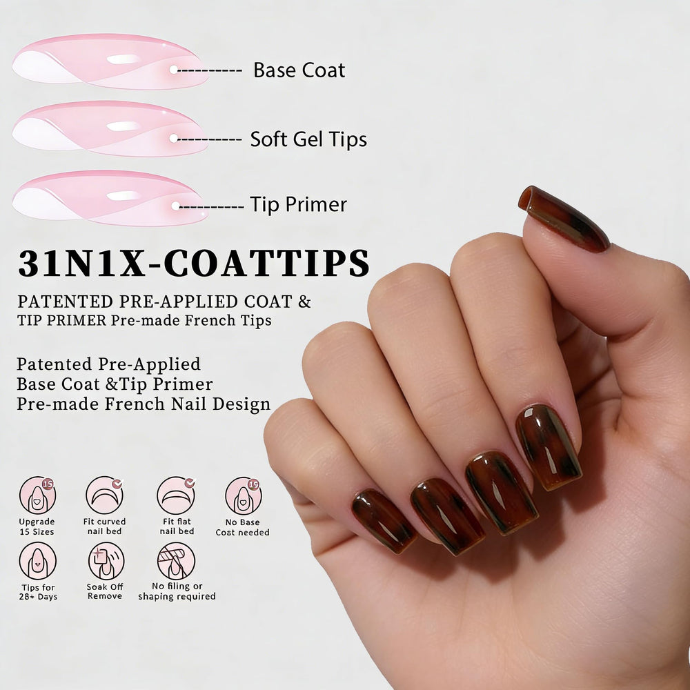 Dsixnails laid-out set displaying 15 sizes and 150pcs for custom fitting and multiple uses