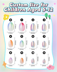 DSVANAY child hand wearing nails showing easy application benefit