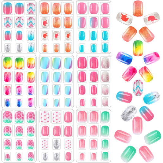 DTOFOOT front packaging showing nine gradient nail boxes and playful colors benefits easy selection