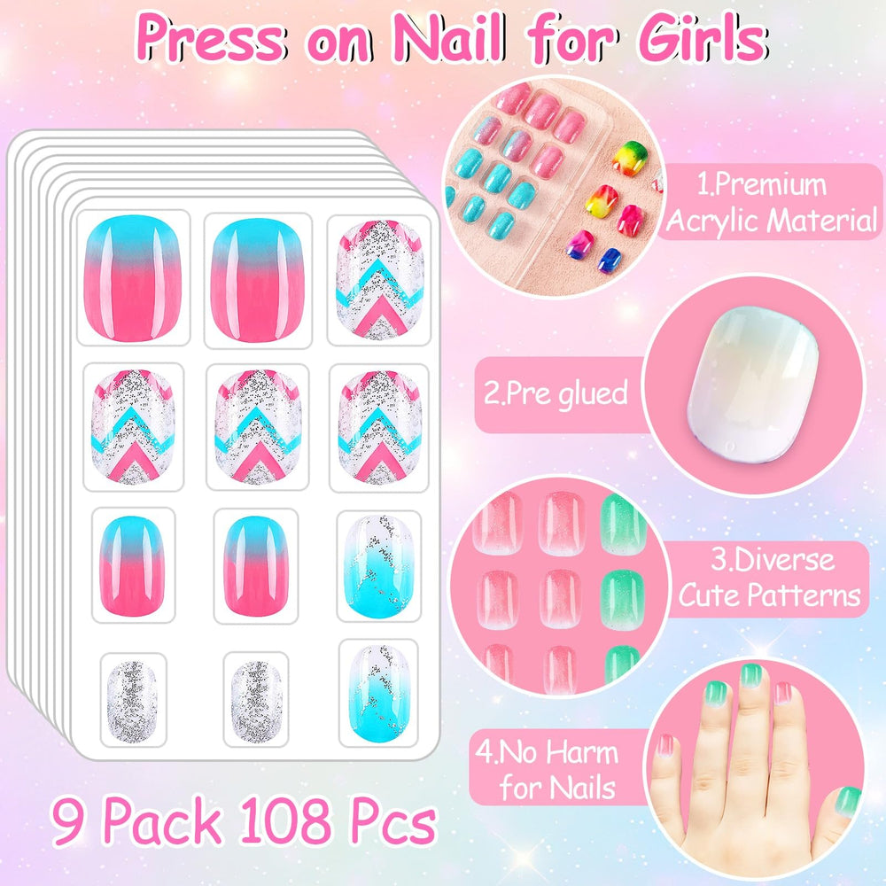 DTOFOOT child pressing nail on finger demonstrating fast application and creative play benefits