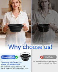 Dtuoen bowl in use at home providing hands-free facial cold plunge
