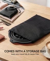 Dtuoen bowl collapsed flat illustrating compact travel-friendly storage