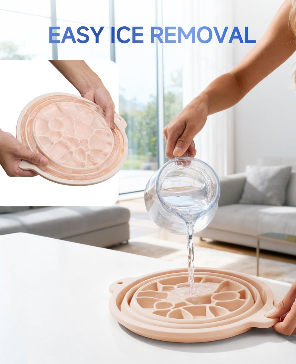 Dtuoen face bowl size comparison in hand demonstrating portable, lightweight design