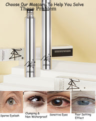 DuaTana mascara beside ruler showing compact size and travel ease