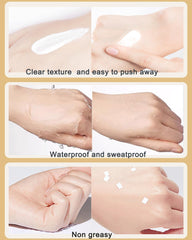 DuaTana sunscreen texture spread on skin demonstrating quick absorption