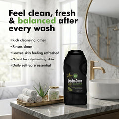 Back label text of Dudu-Osun liquid soap showing ingredient transparency