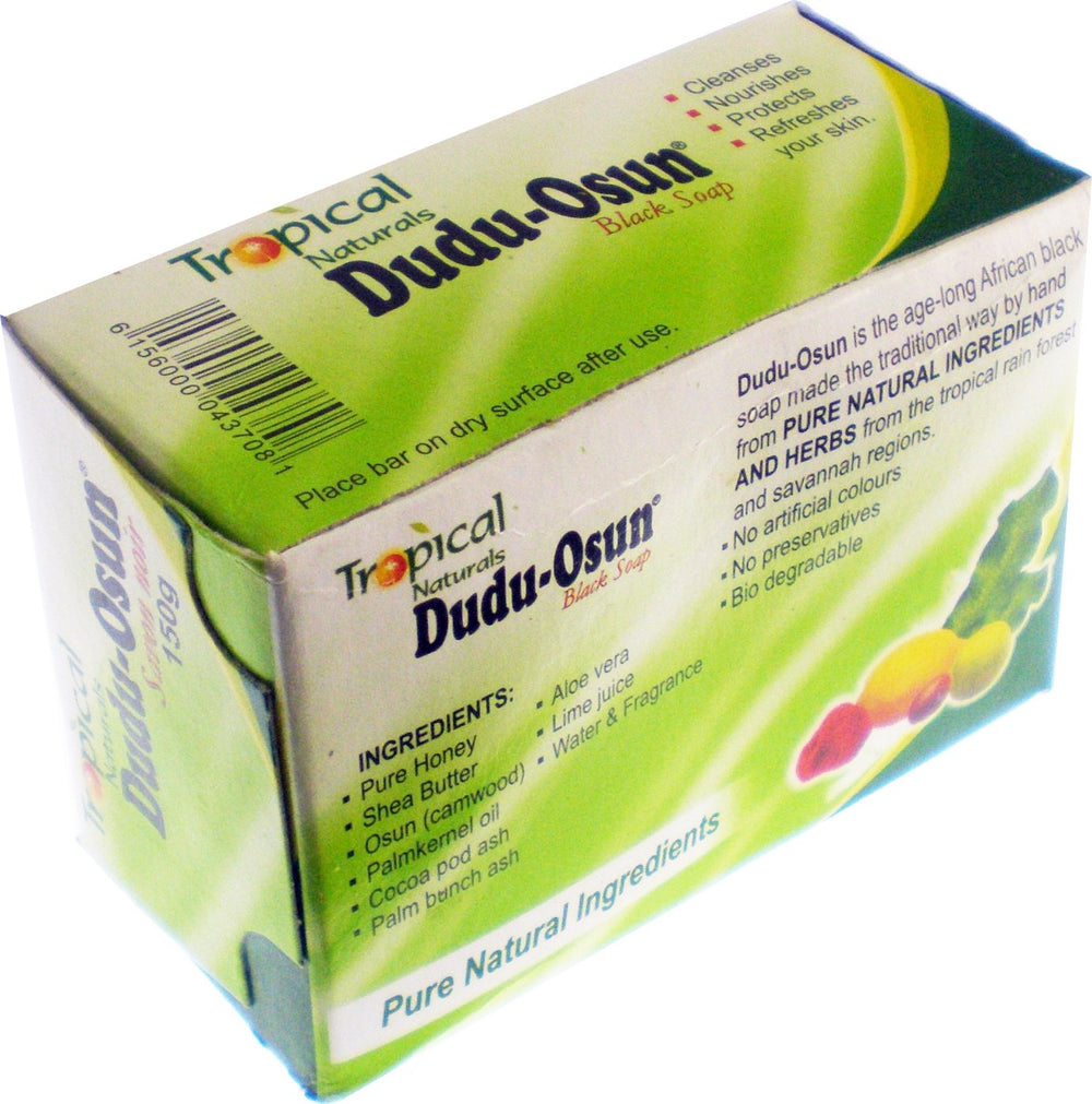 Dudu-Osun close-up texture of bar highlighting natural grain and nourishing oil balance