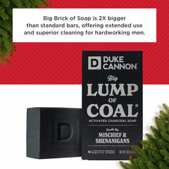 Duke Cannon soap lathering in shower demonstrating rich cleansing foam