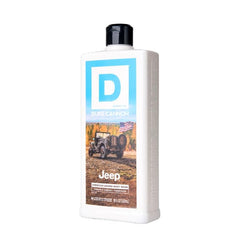 Duke Cannon bottle size comparison with common bottle showing 18 oz capacity for extended use