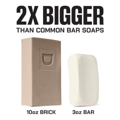 Duke Cannon Supply Co. bar in shower environment demonstrating daily use ease benefit