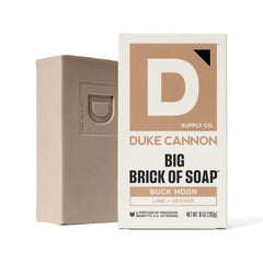 Duke Cannon Supply Co. bar resting on draining dish showing storage tip benefit