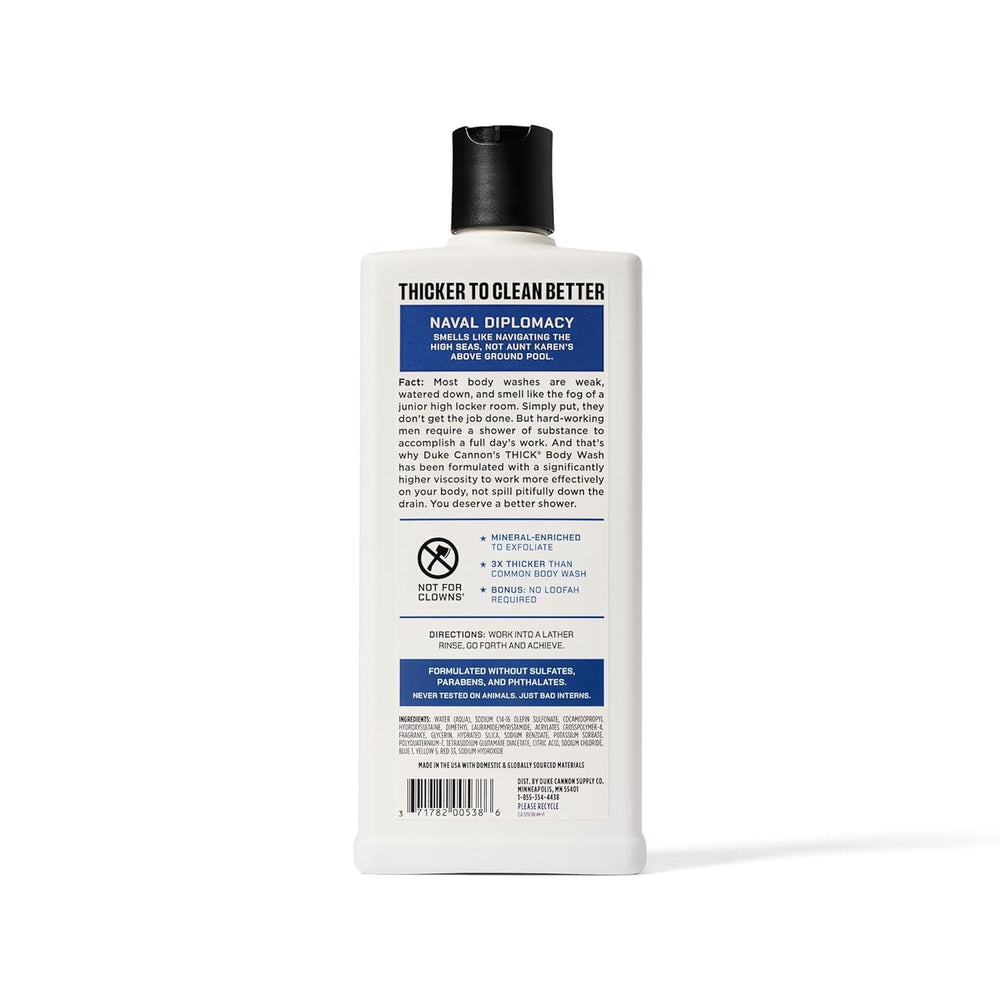 Duke Cannon scent notes visual citrus and cedarwood ingredients suggesting fresh aroma