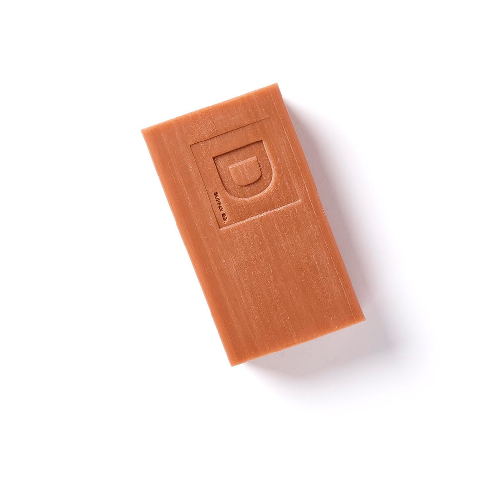 Duke Cannon bar close up texture highlighting triple‑milled density and longevity