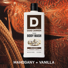 Duke Cannon close-up of thick high-viscosity texture highlighting rich lather benefit