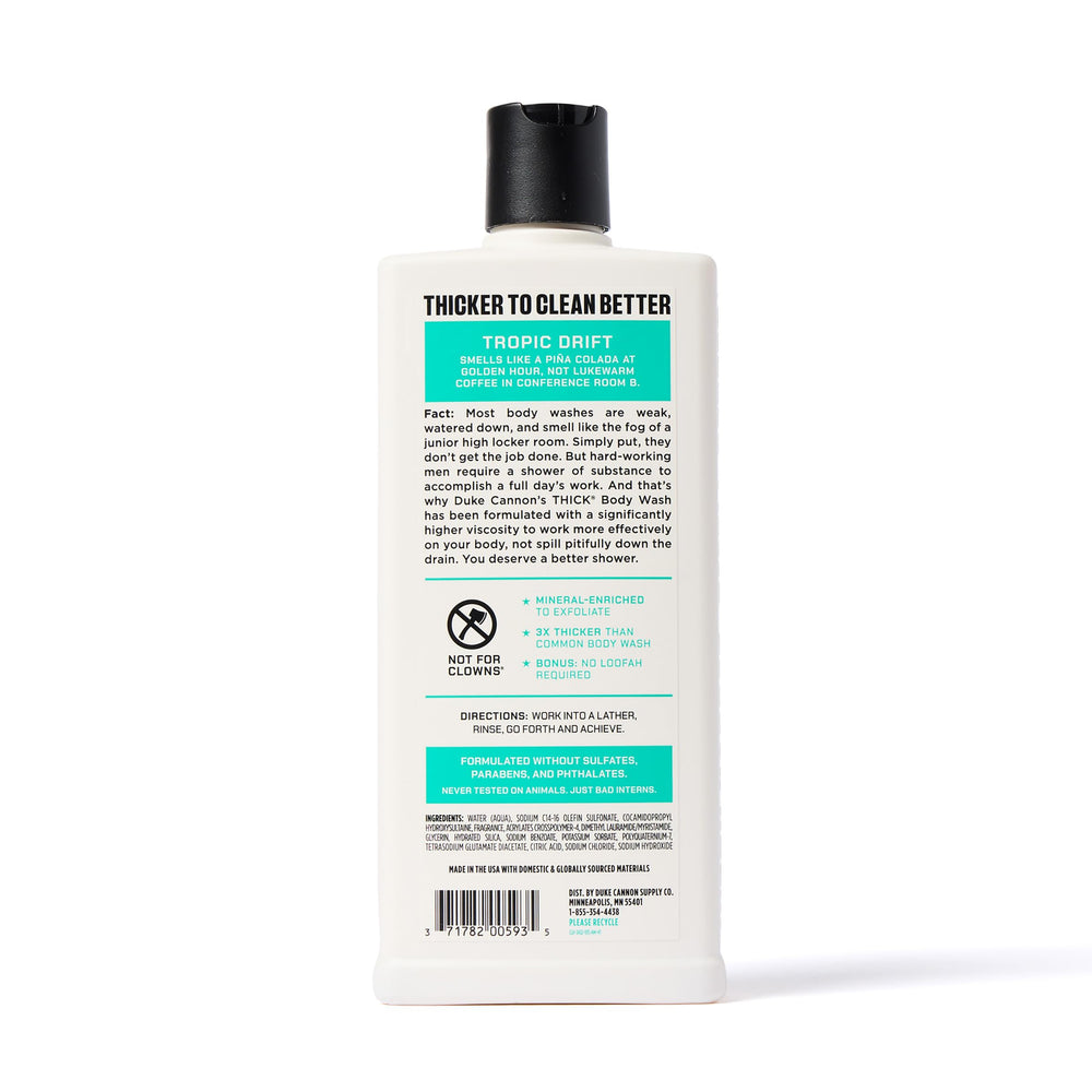 Duke Cannon thick lather texture on hand demonstrating rich cleansing