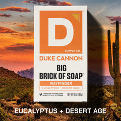 Duke Cannon bar in hand demonstrating 10 oz scale and substantial value per bar