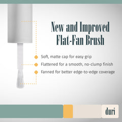 duri label detail highlighting ingredient claims and clean-formula benefit