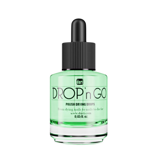 duri front bottle showing label and dropper for fast drying