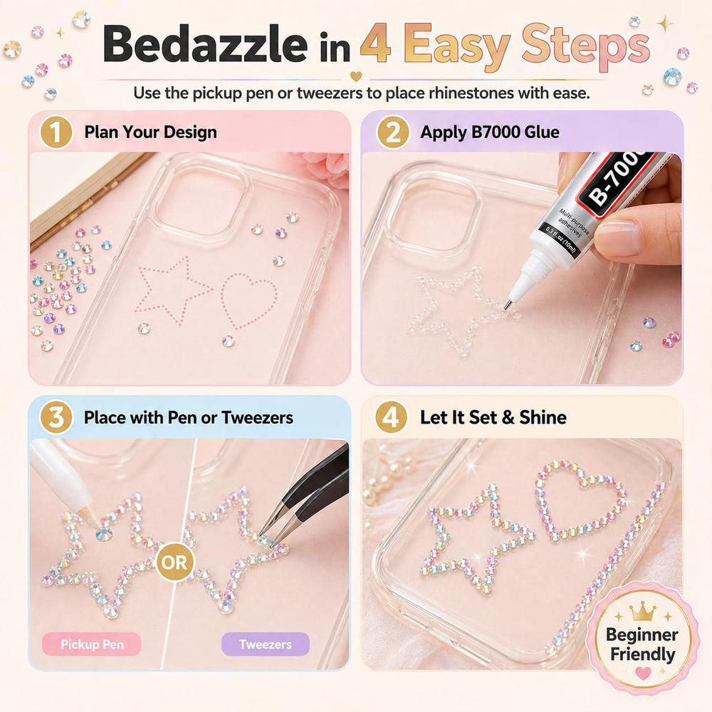 Duryeo rhinestones decorating a tumbler to add long-lasting sparkle