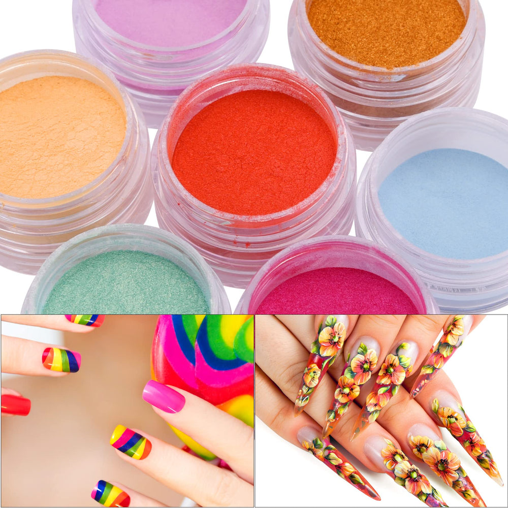 Duufin powder applied on cured gel nail demonstrating high-gloss iridescent finish