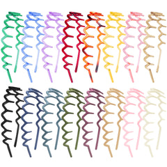 Duufin front view of 16 colorful headbands showing variety and convenience