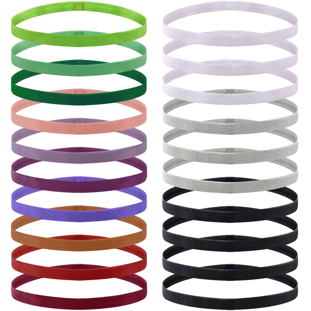 Duufin front packaging showing 20 colorful thin headbands and variety benefit