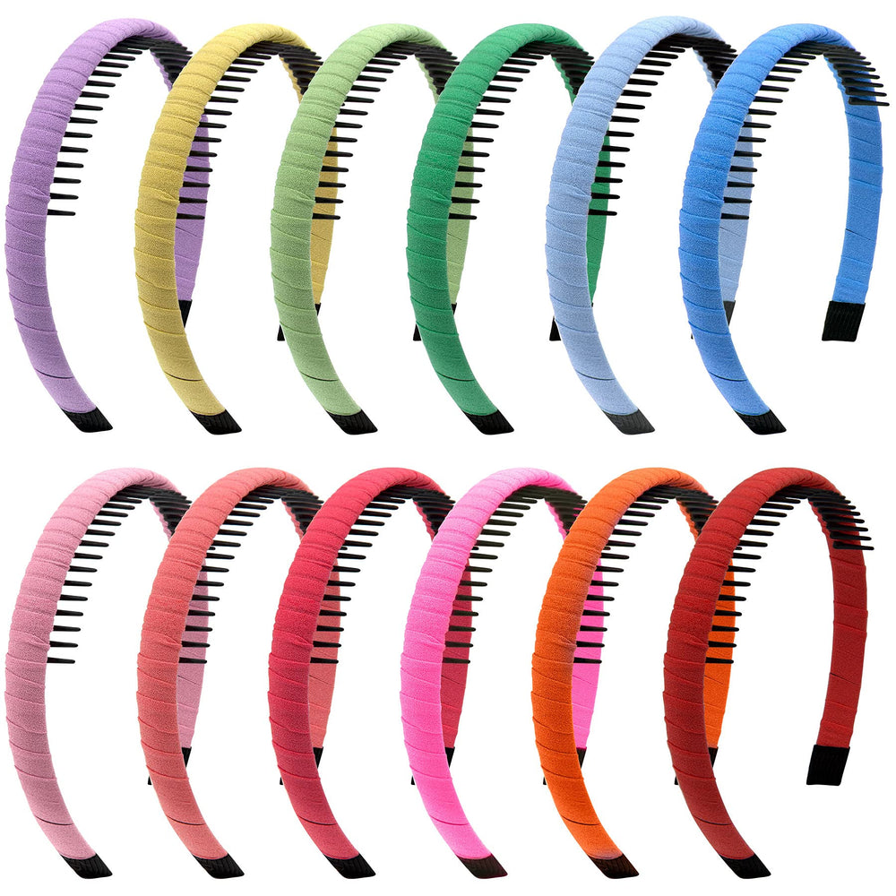 Duufin front view of 12 colorful headbands showing variety and value