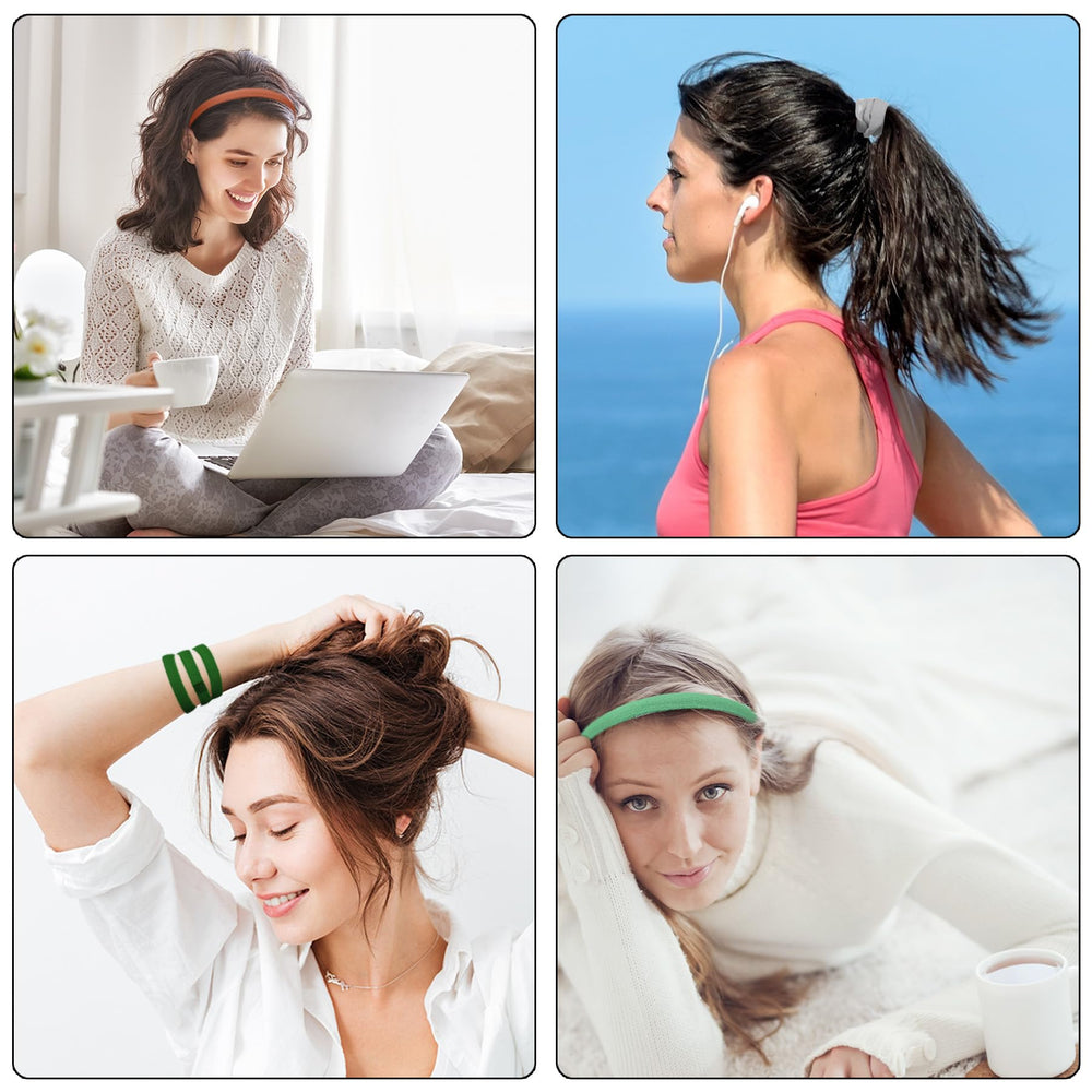 Duufin headband in yoga studio keeping hair back for focused practice