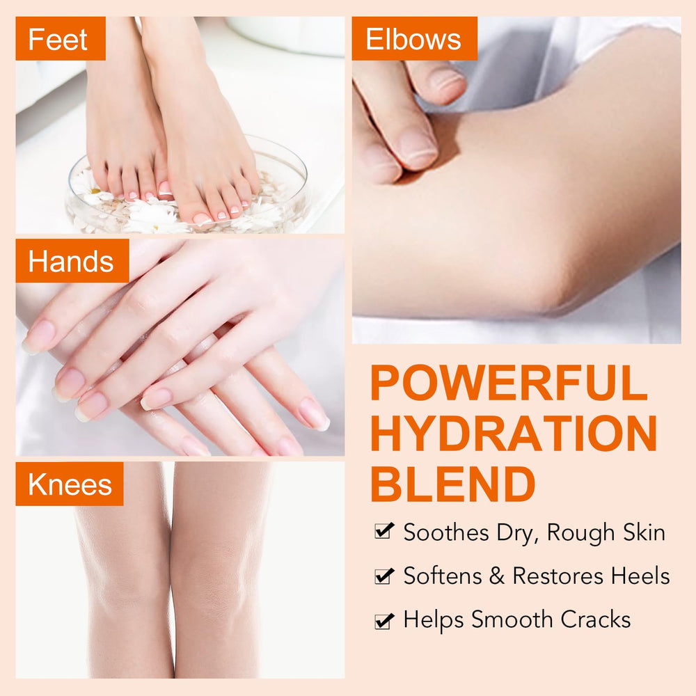 Dvoevivh stick being applied to a cracked heel showing targeted relief benefit
