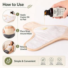 DXWXH Eden Labs wrap worn on waist during rest, hands-free relaxation benefit