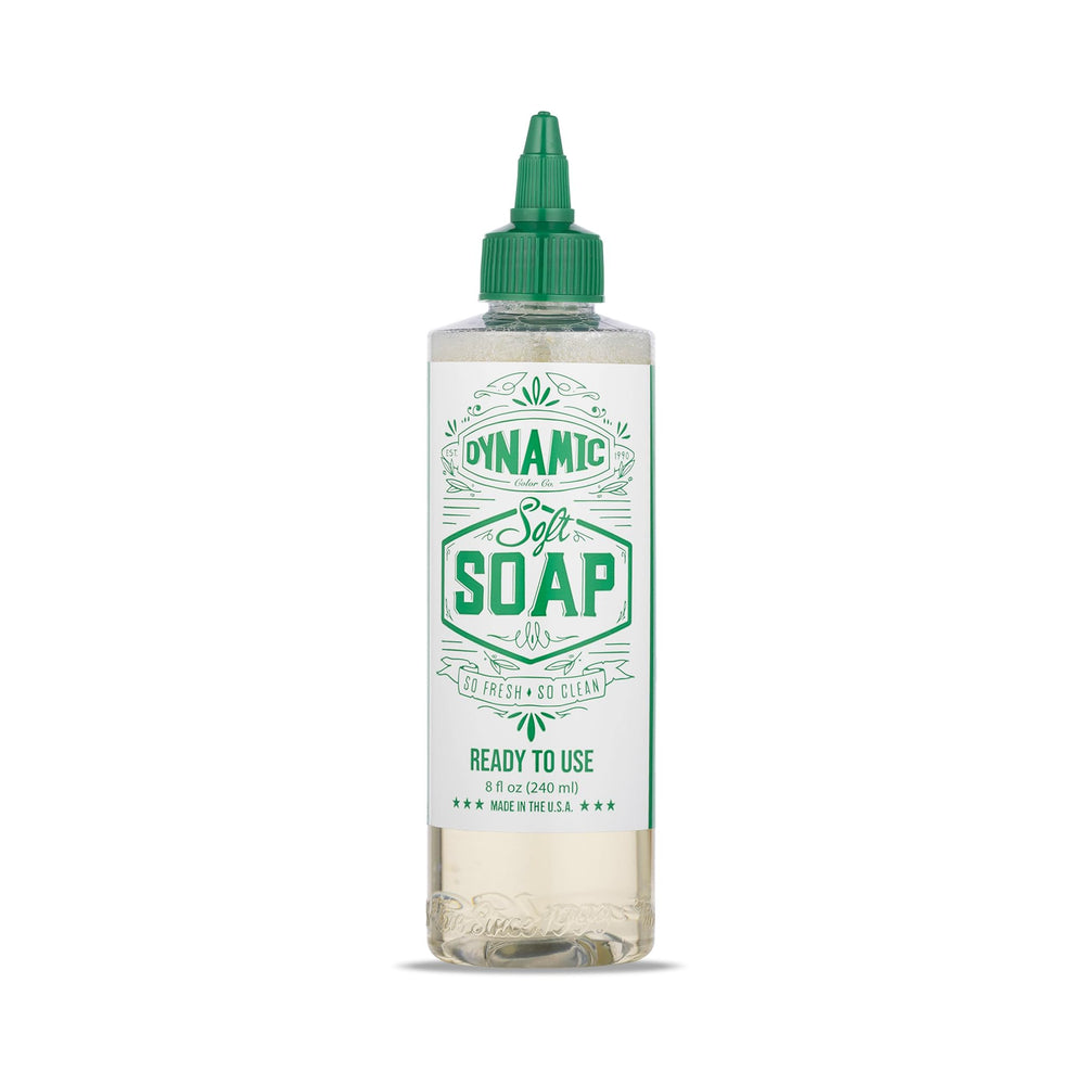 Dynamic Color Co front packaging showing clear 8oz bottle and label benefits