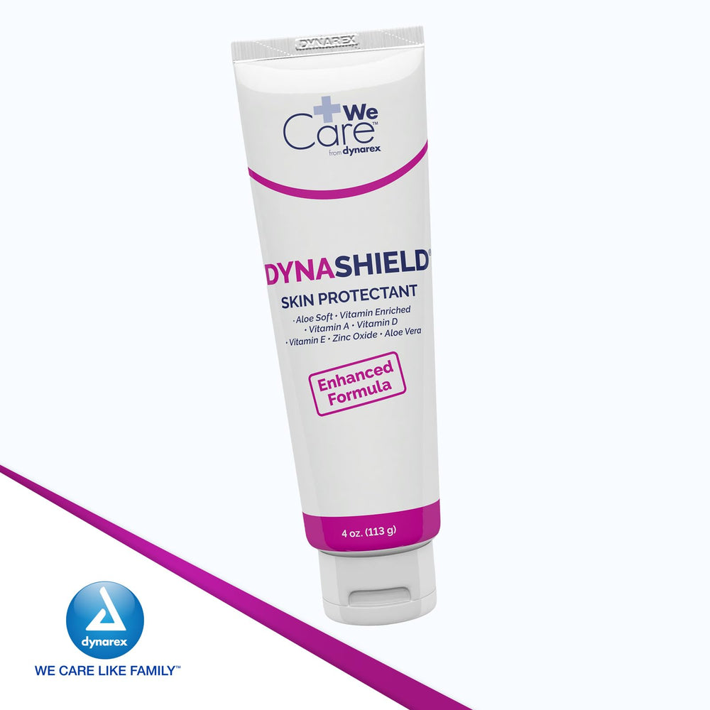 Dynarex DynaShield tube in a bathroom first-aid kit showing home readiness and accessibility