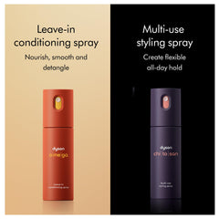 Dyson Chitosan styling spray nozzle close-up showing precise mist for flexible hold