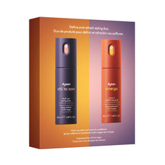 Dyson front packaging of the Define & Refresh duo showing luxury set and benefits