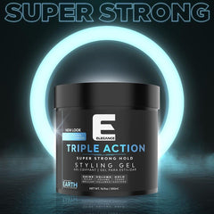 E Elegance applying gel to fingertips demonstrating easy distribution and quick styling benefit