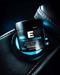 E Elegance jar next to a ruler to show the 8.45 oz size benefit