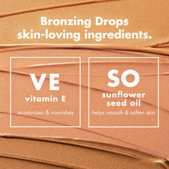 e.l.f. bronzing drops blended on skin showing smooth, sun-kissed finish and hydration