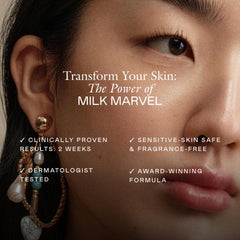 EADEM Milk Marvel dropper dispensing serum, demonstrates precise application benefit