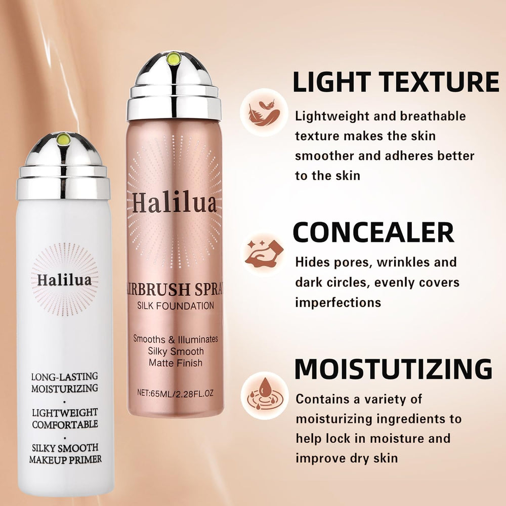 Eakroo application with makeup brush showing easy, even foundation application