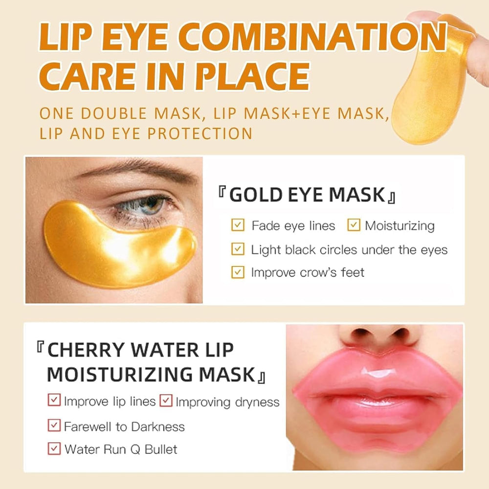Eakroo close-up of collagen lip mask detail, visibly hydrating and plumping