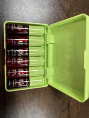 Eakroo lip tints inside a purse illustrating convenient on-the-go touch-ups