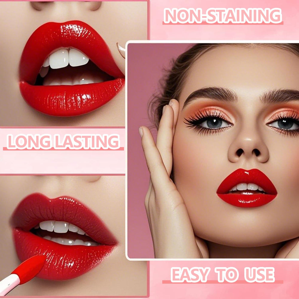Eakroo texture close-up of glossy tint showing moisture-rich finish and smooth application