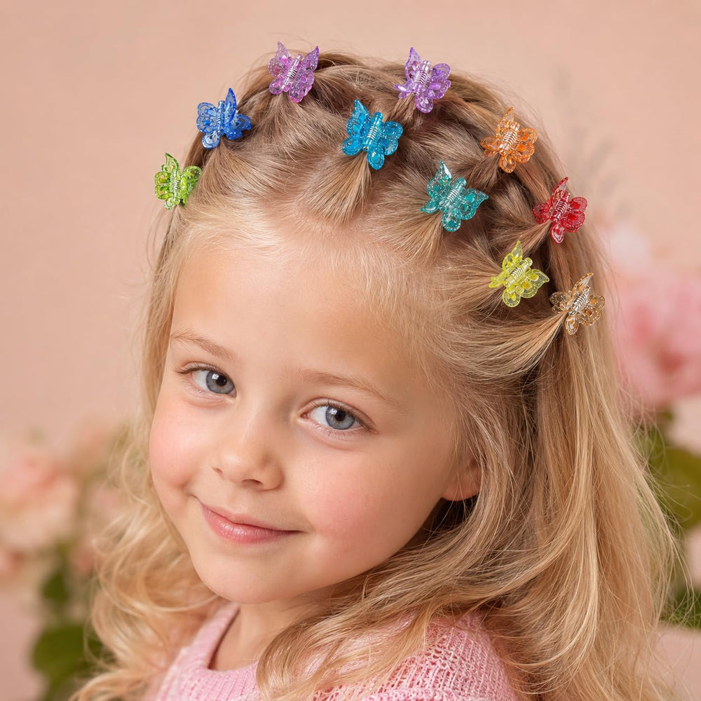 EAONE butterfly clip open to reveal metal spring and interlocking teeth for secure hold