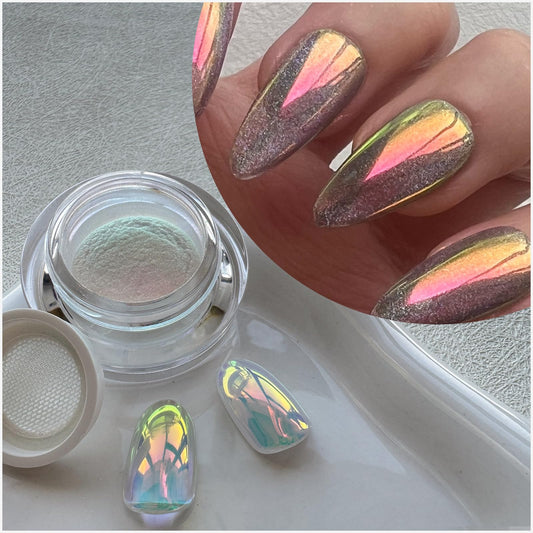 EARLMONI jar front shot showing Sunset Chrome pigment and label, professional appeal
