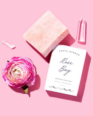 Earth Harbor Rose Bay creamy foamy lather on hand demonstrating gentle cleanse